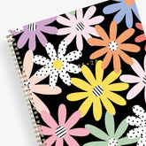 2025-2026 weekly monthly planner featuring a daisy and back front cover. 8.5x11