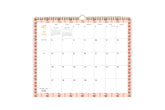 simple and functional 15x12 monthly calendar with roses bordering the whole calendar 2025-2026