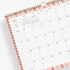 simple and functional 15x12 monthly calendar with roses bordering the whole calendar 2025-2026