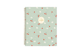 cute white daises and cherries front cover 8.5x11 planner size 2025-2026