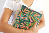 Colored Monstera plant front cover on this 7x9 livewell daily planner